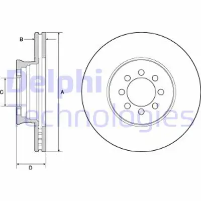 DELPHI BG4679C Fren Dıskı (Cıftlı Paket)   Boyalı Delıklı Ã–n Sprınter04/2001 > 05/2006 A9054210012