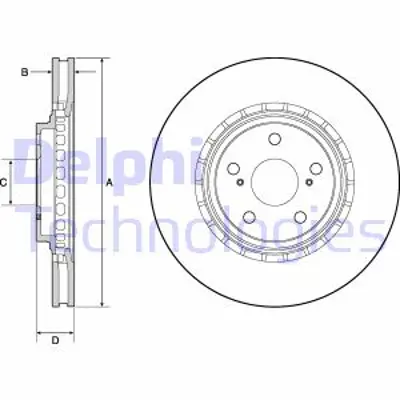 DELPHI BG4691C Fren Dıskı (Cıftlı Paket)   Boyalı Delıklı Ã–n Rav412/2012 > 4351248130