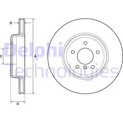 DELPHI BG4753C Fren Dıskı (Cıftlı Paket)   Boyalı Delıklı Arka 530 535 540 545 550 635 645 65012/2002 > 34216763827