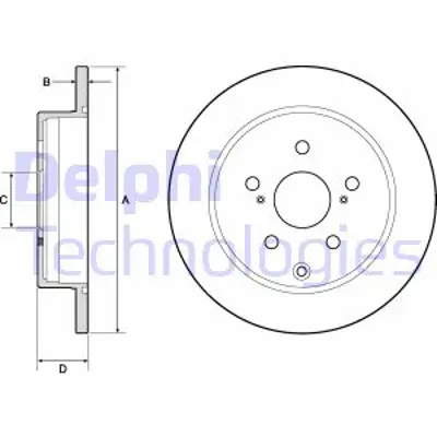 DELPHI BG4757C Fren Dıskı (Cıftlı Paket)   Boyalı Delıksız Arka Prıus +05/2011 > 4243147080