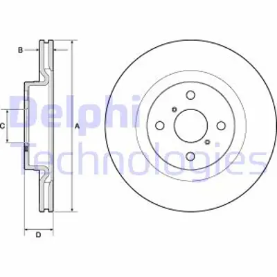 DELPHI BG4762C Fren Dıskı (Cıftlı Paket)   Boyalı Delıklı Ã–n Yarıs03/2013 > 435120D210