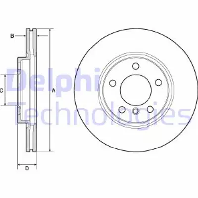 DELPHI BG4771C Fren Dıskı (Cıftlı Paket)   Boyalı Delıklı Ã–n Mını Cooper Cooper S Cooper Sx John Cooper Works09 34119811538