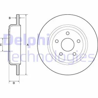 DELPHI BG4772C Fren Dıskı (Cıftlı Paket)   Boyalı Delıksız Arka Jeep Grand Cherokee11/2010 > 52124763AD