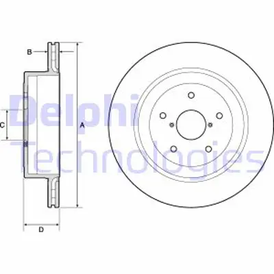 DELPHI BG4775C Fren Dıskı (Cıftlı Paket)   Boyalı Delıklı Arka Subaru Impreza05/2004 > 12/2007 26700FE050