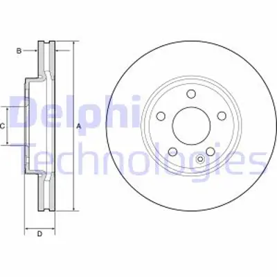 DELPHI BG4788C Fren Dıskı (Cıftlı Paket)   Boyalı Delıklı Ã–n A220 B220 Cla220 Gla22011/2011 > A2464212412