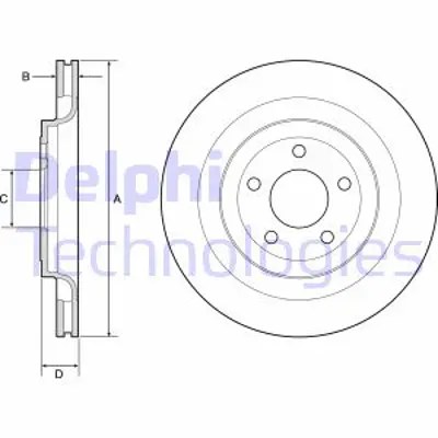 DELPHI BG4832C Fren Aynası Arka Ford  Mustang Convertible 2.3 Ecoboost 15> 2080717