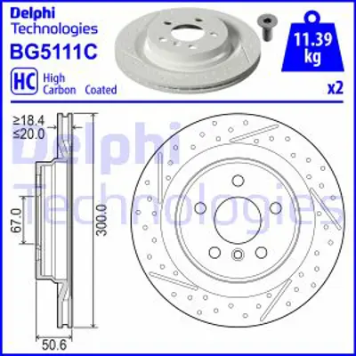 DELPHI BG5111C Fren Dıskı (Cıftlı Paket)   Boyalı Delıksız Arka Mını Clubman // Countryman11/2014> 34216864135