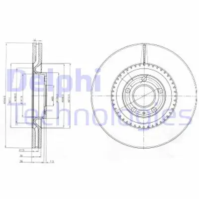 DELPHI BG9003 Fren Dıskı (Teklı Paket) Delıklı Ã–n A4 Rs4 Rs5 S407/2003 > 8E0615301T