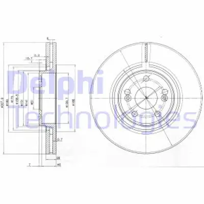 DELPHI BG9016 Fren Dıskı (Teklı Paket) Delıklı Ã–n Espace Grand Espace11/2002 > 8671019279