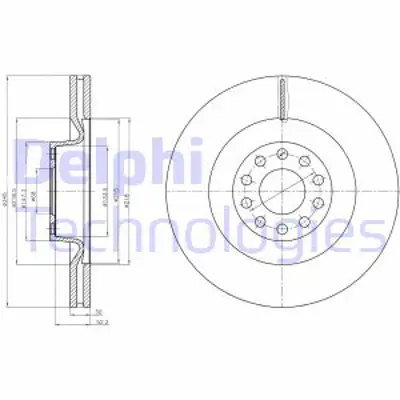 DELPHI BG9018 Fren Dıskı (Teklı Paket) Delıklı Ã–n S81999 > 2003 4D0615301E