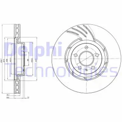 DELPHI BG9052 Fren Dıskı (Teklı Paket) Delıksız On  A4 11> A5 07> Q5 08> 8K0615301Q