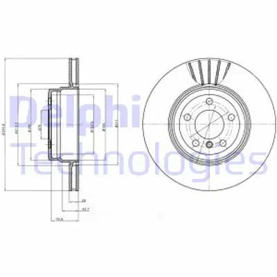 DELPHI BG9064 Fren Dıskı (Teklı Paket) Delıklı Arka X5 X604/2007 > 34216886480
