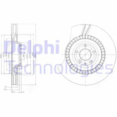 DELPHI BG9065C Fren Dıskı (Teklı Paket)   Boyalı Delıklı Ã–n S607/2006 > 4F0615301J