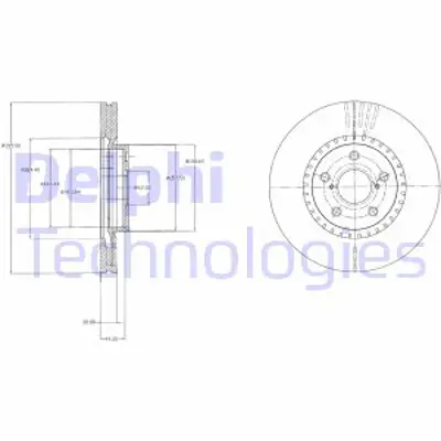 DELPHI BG9074 Fren Dıskı (Teklı Paket) Delıklı Ã–n Ls43007/2000 > 