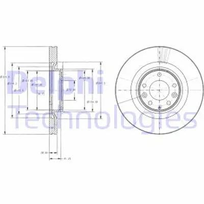 DELPHI BG9104 Fren Dıskı (Teklı Paket) Delıklı Ã–n Mazda Cx 705/2007 > TD133325X