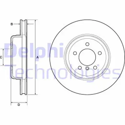 DELPHI BG9159C Fren Dıskı (Teklı Paket)   Boyalı Delıklı Ã–n Z401/2009 > 34116782593