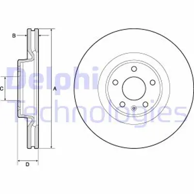 DELPHI BG9181C Fren Aynası On Dısk Havalandırılmıs (338x30mm) Q5 17> A5 16> 1.4 Tsı 2.0tdı Deua Desa Deta 8W0615301P