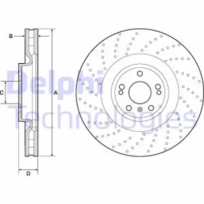DELPHI BG9185C Fren Aynası A1664210912