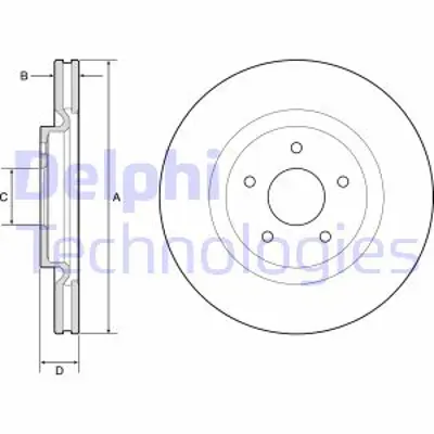 DELPHI BG9195C Fren Dıskı (Teklı Paket)  Boyalı Delıklı On  Xtraıl3 14> Koleos2 2.0dcı 16> 2.0bluedcı 19> 402065998R D02064CE0AVA
