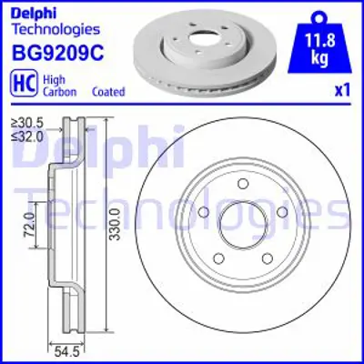 DELPHI BG9209C Fren Aynası On 52124762AD
