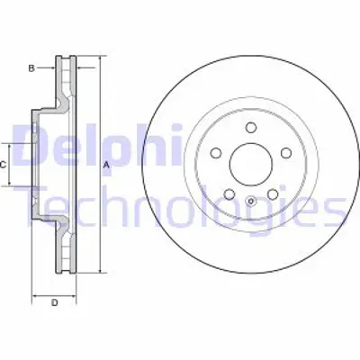DELPHI BG9220C Fren Dıskı (Teklı Paket)   Boyalı Delıklı Ã–n Tesla S X09/2012 > 600642000A