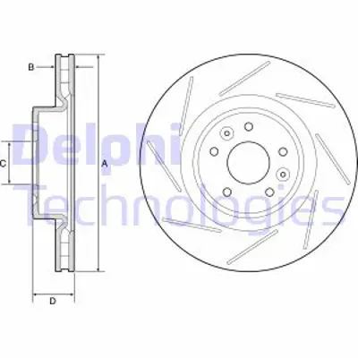 DELPHI BG9224C Fren Dıskı (Teklı Paket)   Boyalı Delıklı Ã–n Megane11/2008 > 12/2015 402060019R