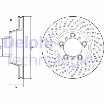 DELPHI BG9225C Fren Aynası Delıklı Arka Sol 99635240503