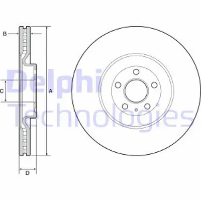 DELPHI BG9233C Fren Dıskı (Teklı Paket) Boyalı Delıksız On  Xc90 06/2015 > 31400569