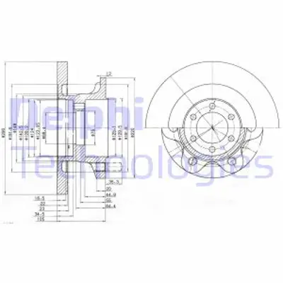 DELPHI BG9722 Fren Dıskı (Teklı Paket) Delıksız Ã–n Iveco Daıly1996 > 05/2006 93831918