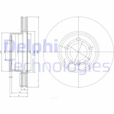 DELPHI BG9786 Fren Dıskı (Teklı Paket) Delıklı Ã–n 730 73511/2001 > 34116864049