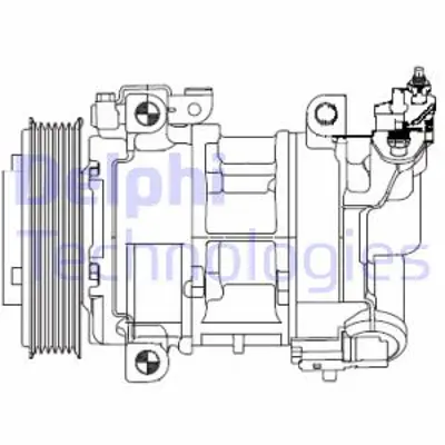 DELPHI CS20325 Klima Kompresörü P308-P5008-P3008-Rcz-Partner-Berlıngo-C4-Ds4-Ds5 9822101380