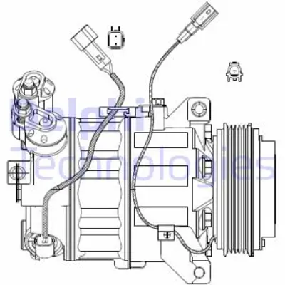 DELPHI CS20482 Kompresor    Mondeo S-Max  S80 V70 Xc60 Xc70 05/2006 > 36011309 6G9N19D623EF