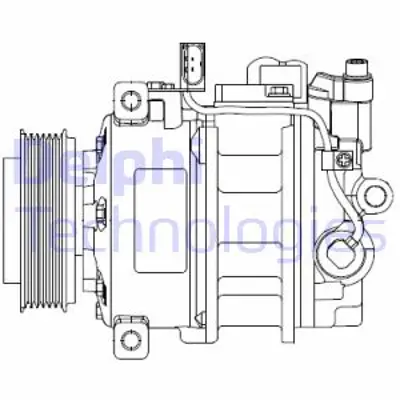 DELPHI CS20522 Kompresor Arka  Multıvan Transporter 05/2011 > 08/2015 7E0820803F