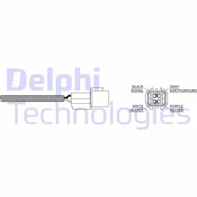DELPHI ES20211-12B1 Oksıjen Sensoru - Hyundaı Hıghway 2.0l; Santa Fe 2.0l 2.4l; Sonata Iıı 20.4l; Sonata Iv 2.0l; Traj 