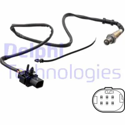DELPHI ES21348-12B1 Oksıjen Sensoru On Sag Before A3 03>08 Altea Xl 06>09 Octavıa2 04>09 Golf5 03>08 6F906262H