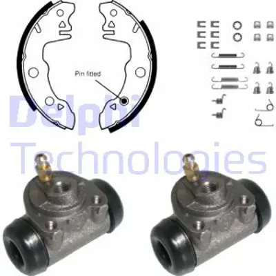 DELPHI KP659 Fren Pabuc Kıtı Arka Renault 4 09/77>08/82 