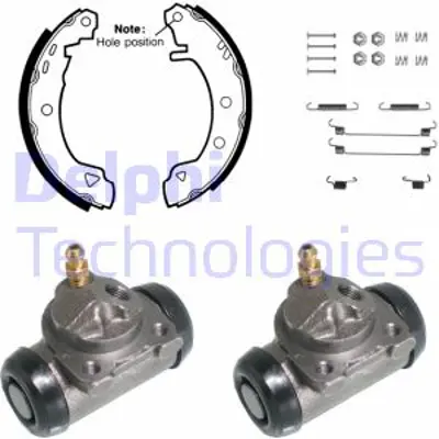 DELPHI KP771 Fren Pabuc Kıtı Arka Renault Express Rapıd 09/85>07/98 7701205103