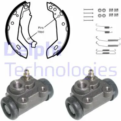 DELPHI KP864 Fren Pabuc Kıtı Arka Renault 19 07/88>11/95 8671003656