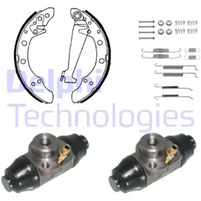 DELPHI KP891 Fren Pabuc Kıtı Arka Skoda Favorıt Felıcıa Forman / Vw Caddy Pıck-Up 93> 
