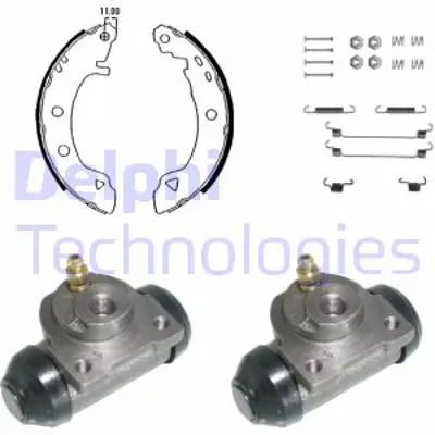 DELPHI KP911 Fren Pabuc Kıtı Arka Alfa Romeo 145 146; Fıat Brava Bravo Marea; Lancıa Delta 03/96>10/01 