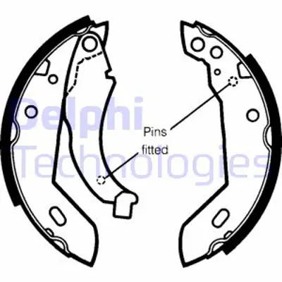 DELPHI LS1250 Arka Fren Balatası Pabuclu Renault R9 R11 R19 Clıo I Peugeot 205 (Kücük) 4241E6 8671020687