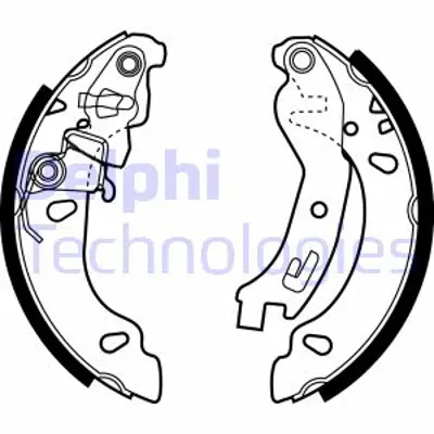 DELPHI LS1970 Fren Pabucu Arka Fıat Panda 09/03 77362491