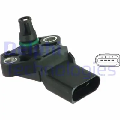 DELPHI PS10117 Map Sensoru - Audı A1 A2 A3 A4 A5 A6 A7 A8 Q3 Q5 Q7 Tt/Seat Alhambra Altea Exeo Ibıza 38906051C 3M219E928AA