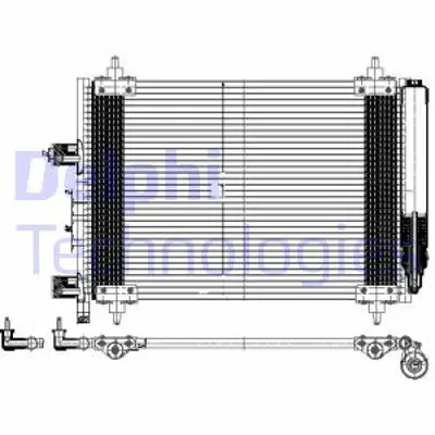DELPHI TSP0225537 Kondanser - Peugeot 307 2.0i 16v - 2.0hdi 02 08/00 6455AC