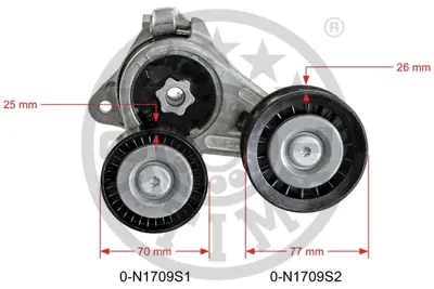 OPTIMAL 0-N1709 Kayis Gerdirici Kanalli V Kayisi C-Maxdm2 -Focus C-Max-Focus Iıda -Focus Iı Kombida -Focus Iı Stuf 4M5Q6A228ED