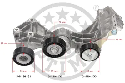 OPTIMAL 0-N1941 Kayis Gerdirici Kanalli V Kayisi A-Klassew168 -Vaneo414 A6682002270