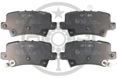 OPTIMAL BP-12490 Fren Balata Seti Diskli Fren Cıvıc Vııı Hatchbackfn-Fk -Cıvıc Vııı Stufenheckfd-Fa 43022SMGE01