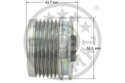 OPTIMAL F5-1061 Alternatör Kasnağı Rulmanlı Clıo Iı-Mgn-Kng-Scenıc K4m-K4j-K9k-F4p 6 Kanal Ayarlı 55.28mm 7701477689