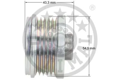 OPTIMAL F5-1095 Alternatör Serbest Hareketi Clıo Grandtourkr0/1 -Clıo Iıbb0/1/2 -Cb0/1/2 -Clıo Iı Kastensb0/1/2 - 8200113636 A660C300EX