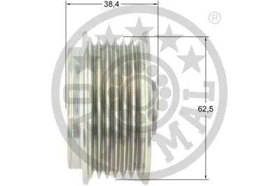 OPTIMAL F5-1157 Alternatör Kasnağı Rulmanlı Corolla 04-07 -Aurıs 07 1.4 D-4d-Sonata V 2.0-2.4 05 Carens 2.0 2741533050 3732125301